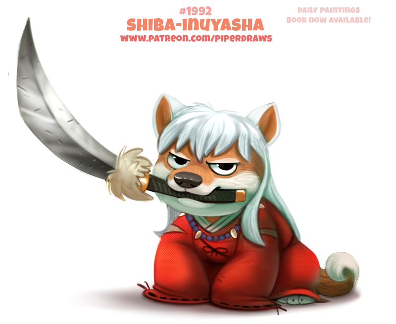 Фото Корги в образе Inuyasha / Инуяся из одноименного аниме (Shiba Inuyasha), by Cryptid-Creations