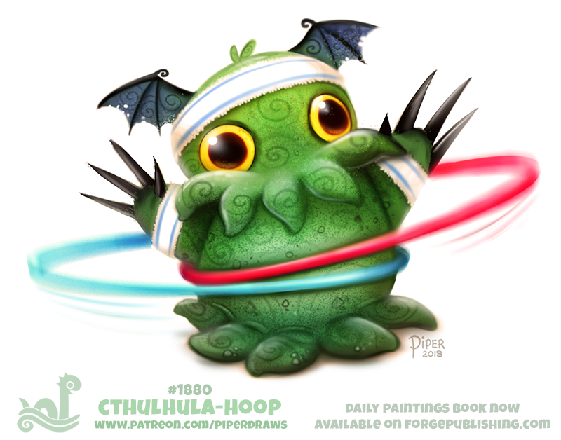 Фото Крутящий обручи зеленый монстрик (Cthulhula-hoop), by Cryptid-Creations