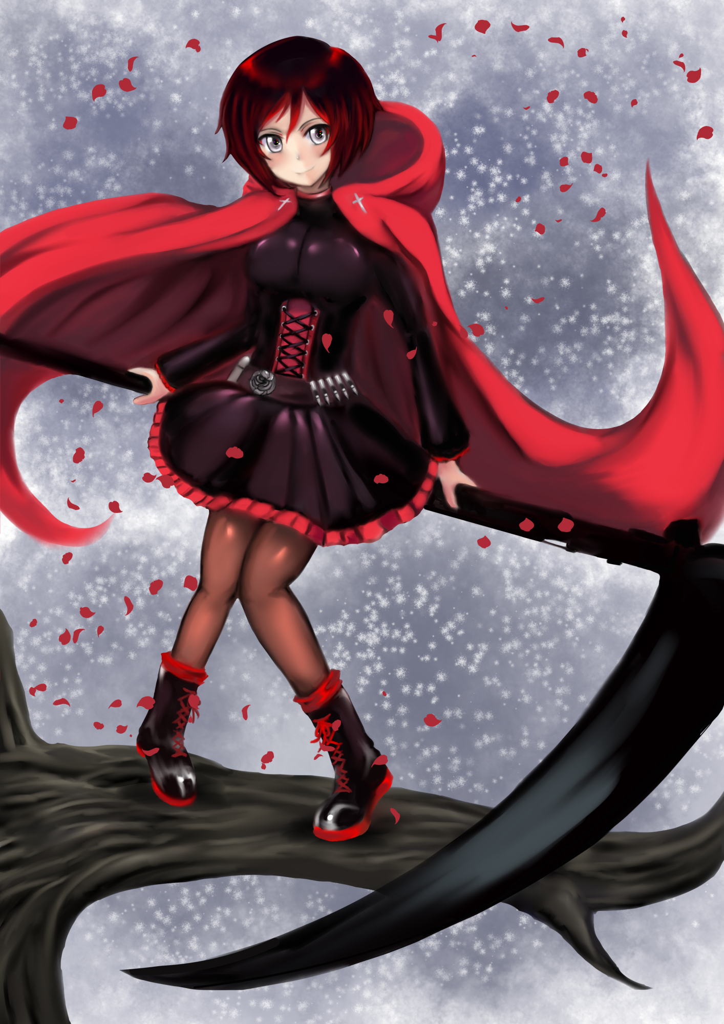 Фото Ruby Rose / Руби Роуз аниме RWBY / Красный, Белый, Черный, Желтый