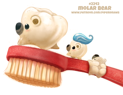 Фото Медведи-зубы на щетке (Molar Bear), by Cryptid-Creations