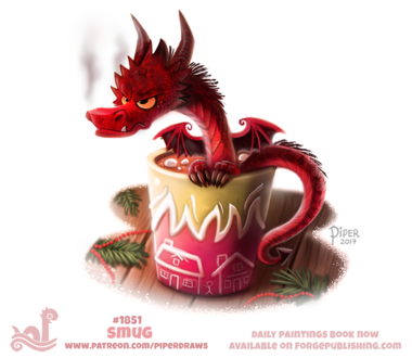 Фото Красный дракон в кружке (Smug), by Cryptid-Creations