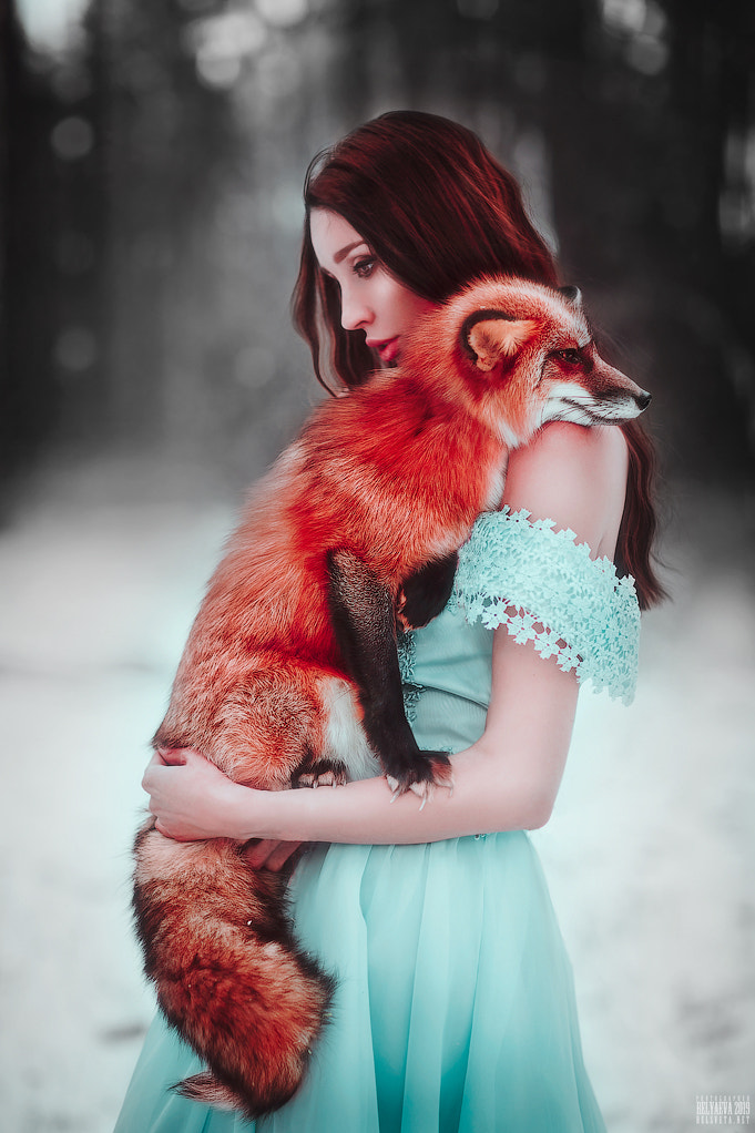 Фото Девушка с лисой на руках, фотограф Светлана Беляева