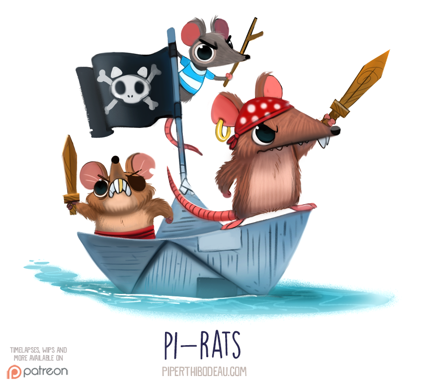 Фото Крысы-пираты на бумажном кораблике (Pi-rats), by Cryptid-Creations