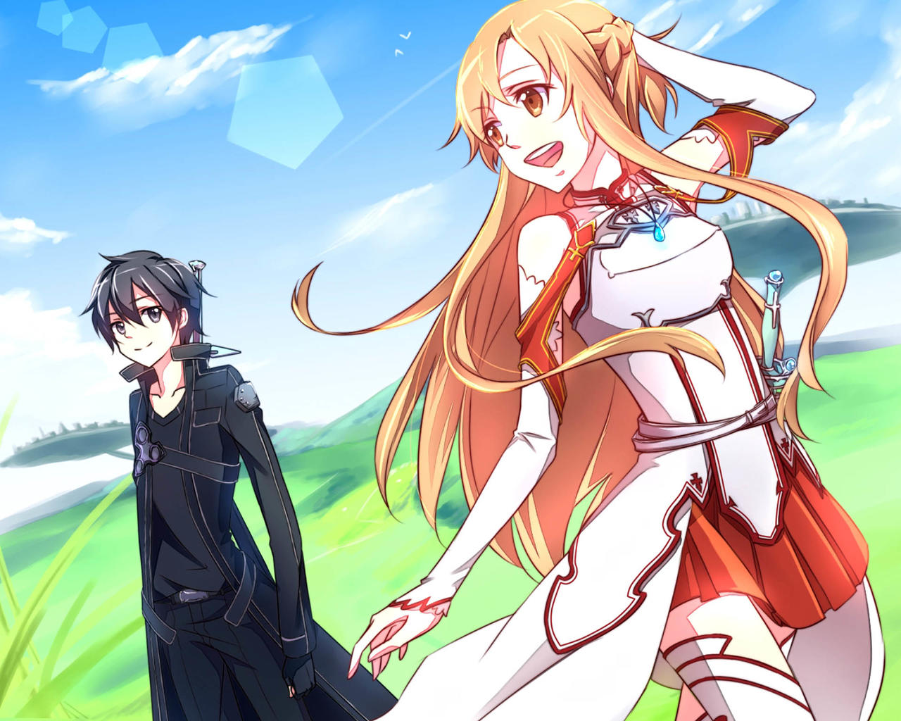 Фото Kirito / Кирито и Asuna / Асуна из аниме Sword Art Online / Мастера  Меча Онлайн