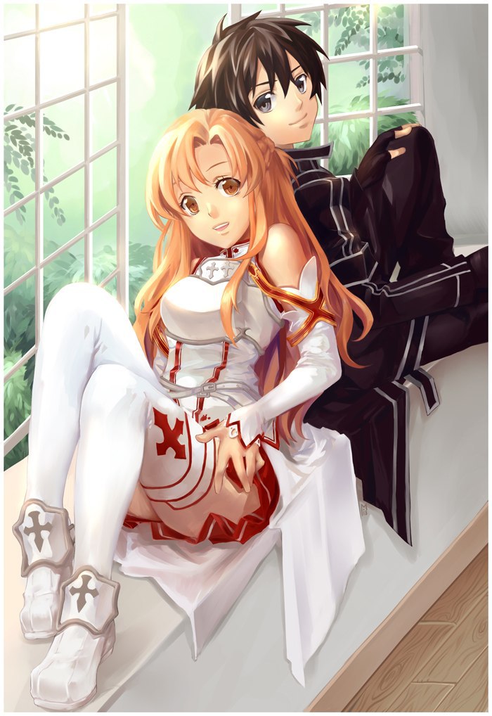 Фото Kirito Кирито и Asuna Асуна арт аниме Sword Art Online Мастера Меча Онлайн 1541