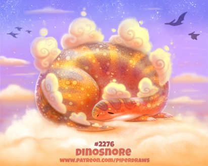 Фото Спящий динозаврик на облаках (Dinosnore), by Cryptid-Creations