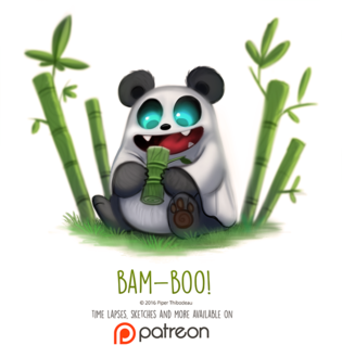Фото Панда и бамбук в лапках (Bam-Boo!), by Cryptid-Creations