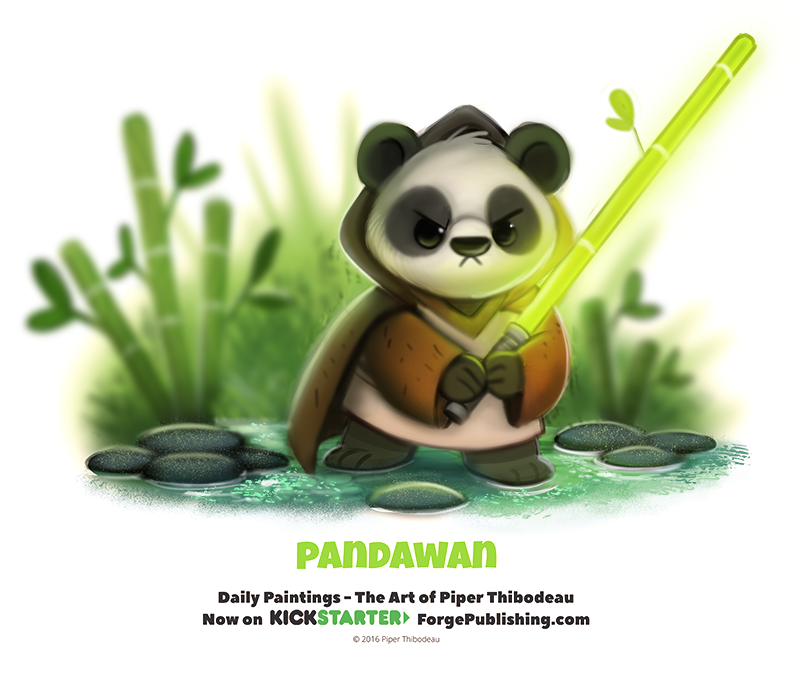 Фото Панда в образе Yoda / Йода из серии фильмов Star Wars / Звездные войны (Pandawan), by Cryptid-Creations