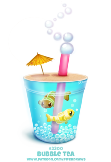 Фото Напиток с рыбками внутри (Bubble Tea), by Cryptid-Creations