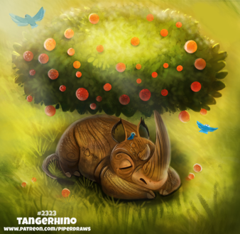 Фото Трицератопс апельсиновое дерево (Tangerhino), by Cryptid-Creations