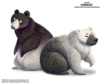 Фото Два медведя на белом фоне (Ombear), by Cryptid-Creations