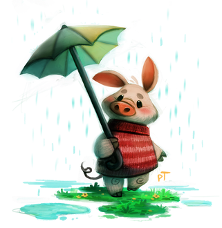 Фото Piglet / Пятачок из мультсериала Winnie-the-Pooh / Винни-Пух, by Cryptid-Creations