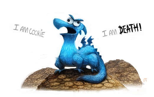 Фото Синий дракончик, (i am cookie, i am death / я печенье, я смерть), by Cryptid-Creations