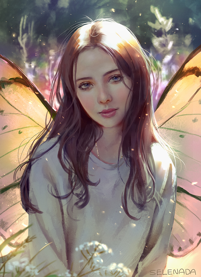 Фото Девушка с крылышками бабочки, by Selenada