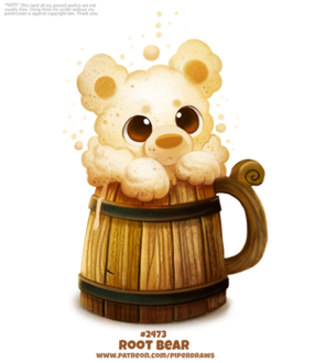 Фото Пенный медведь в кружке (Root Bear), by Cryptid-Creations