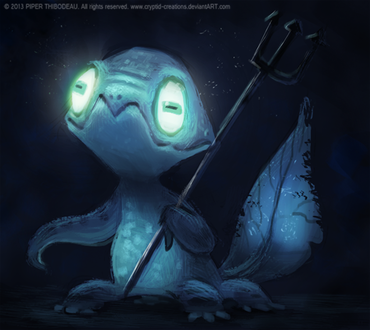 Фото Водяной с трезубцем под водой, by Cryptid-Creations
