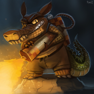 Фото Крокодил с огненной пушкой, by Cryptid-Creations