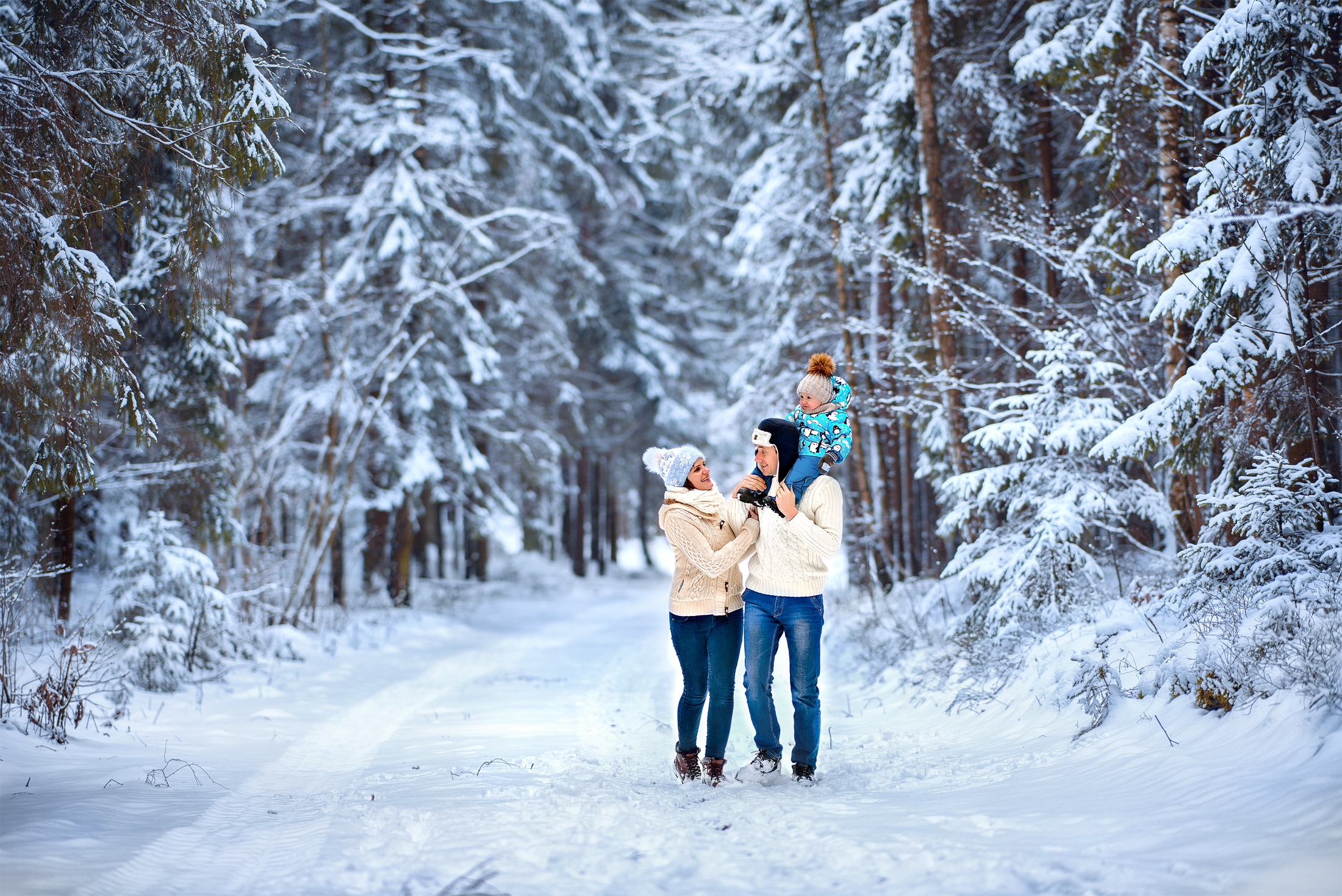 Фото Зимняя прогулка молодой семьи. Фотограф Татьяна Гуз