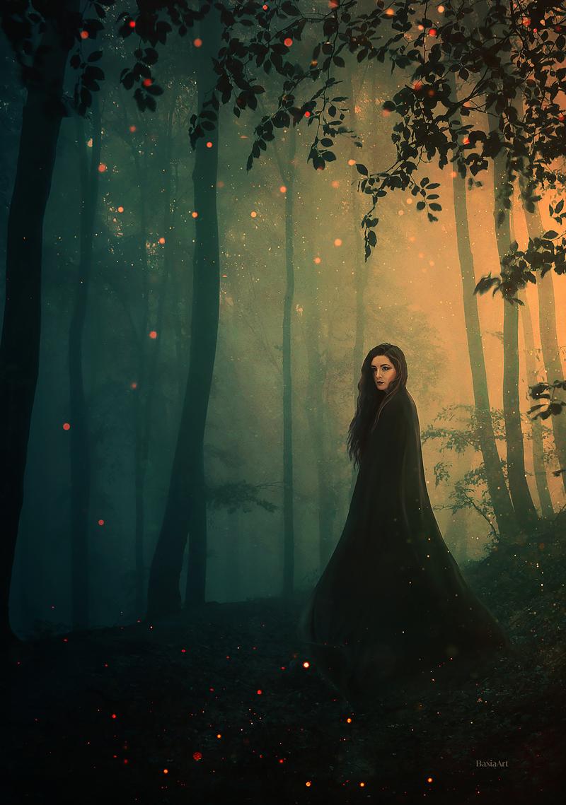 Фото Девушка в темном лесу, by BaxiaArt