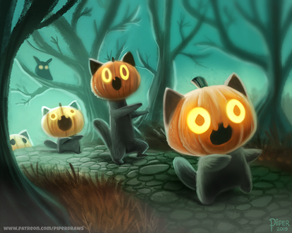 Фото Коты со светильниками Джека, by Cryptid-Creations