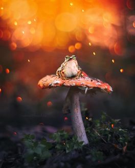 Фото Лягушка на грибе, by Svetlana Stasyakova