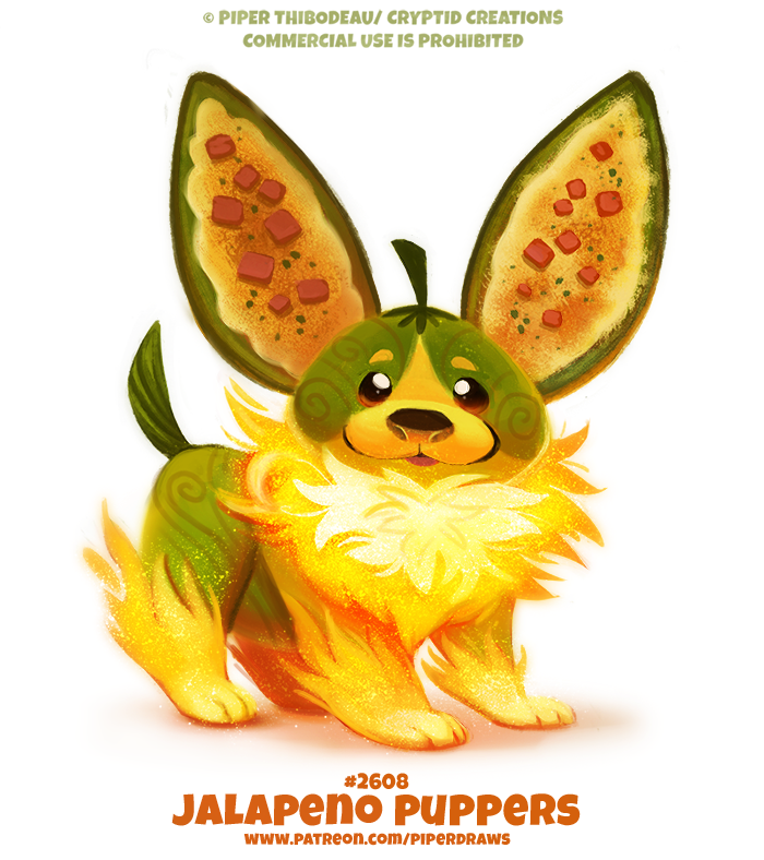 Фото Зеленый перец в виде пса в огне (Jalapeno Puppers), by Cryptid-Creations