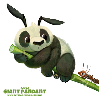 Фото Панда на бамбуке убегает от муравья (Giant Pandant), by Cryptid-Creations