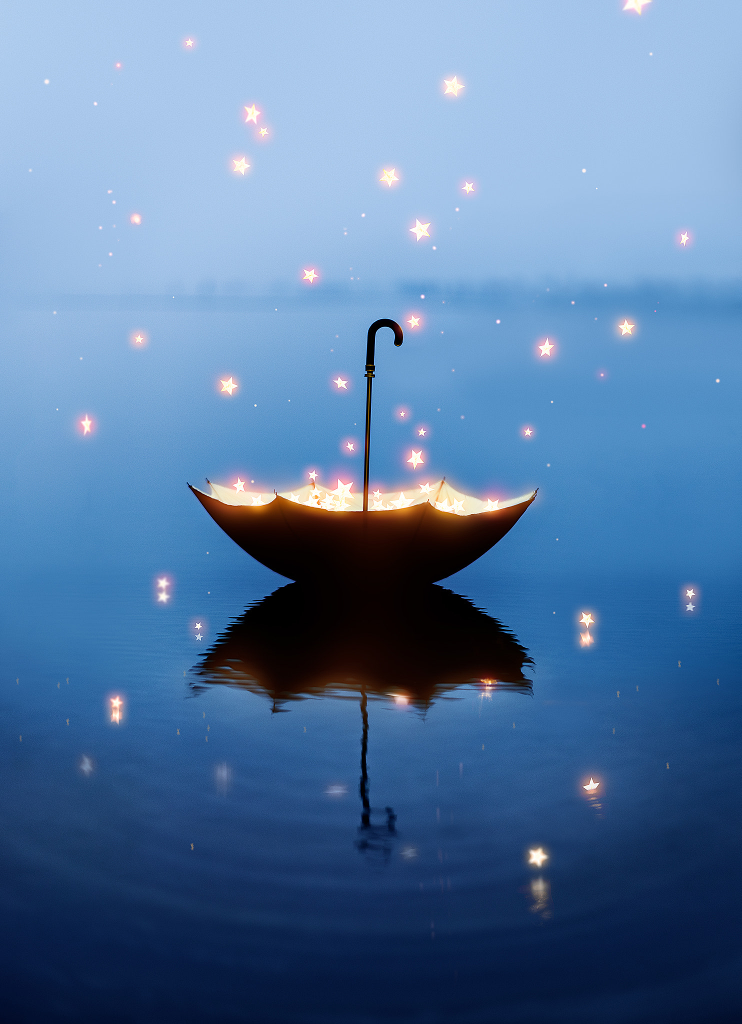 Фото Зонт со звездами на воде, by Ashraful Arefin