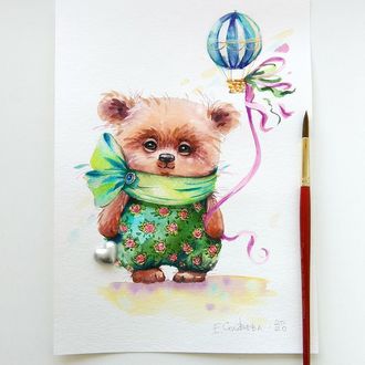 Фото Медвежонок с воздушным шаром, by Евгения Соловьева