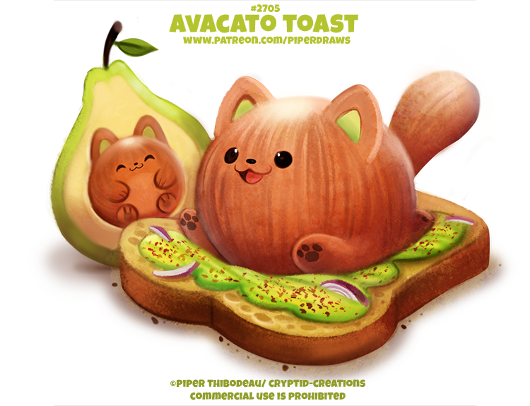 Фото Косточки авокадо-кошечки на хлебушке (Avacato Toast), by Cryptid-Creations