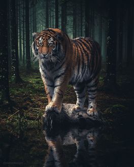 Картины, постеры «Тигр»