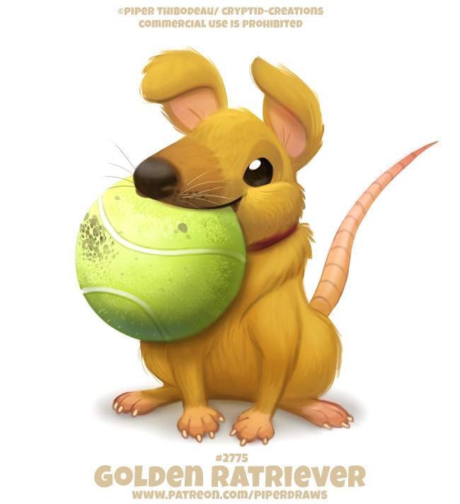 Фото Мышка с тенистым мячом (Golden Ratriever), by Cryptid-Creations