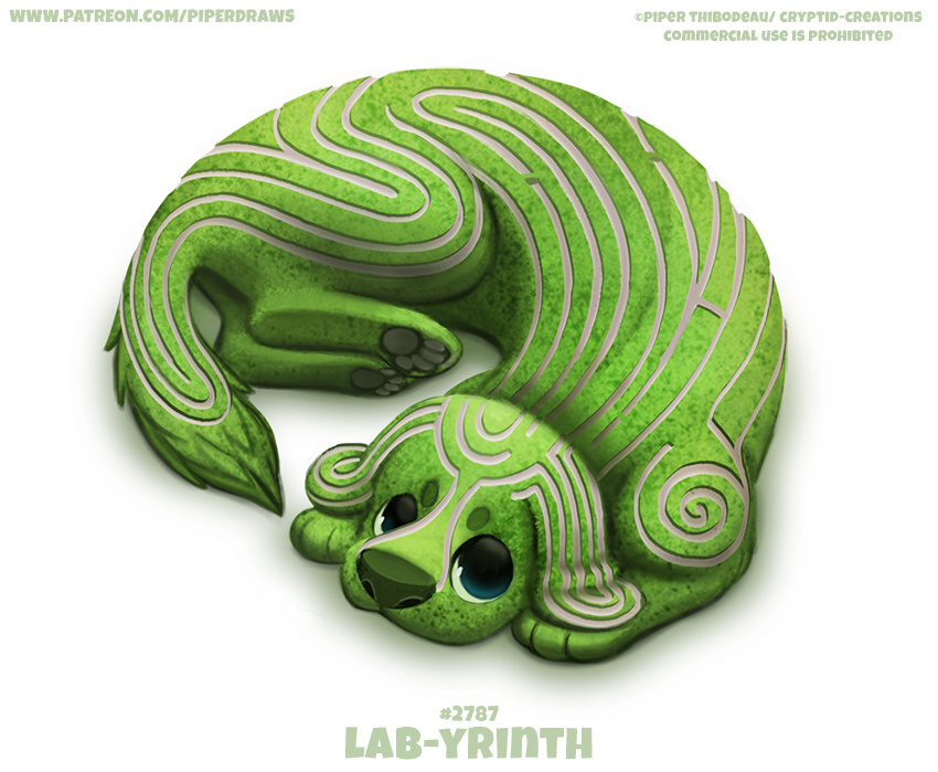 Фото Зеленый пес на белом фоне (Lab-yrinth), by Cryptid-Creations