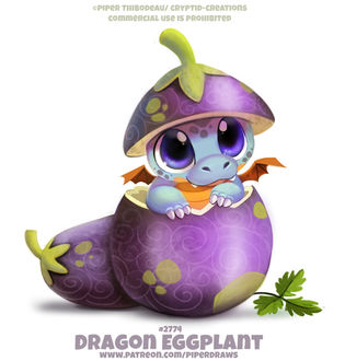 Фото Дракончик в синеньком (Dragon Eggplant), by Cryptid-Creations