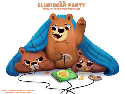 Фото Три медведя грузли с джойстиками (Slumbear Party), by Cryptid-Creations