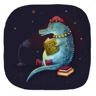 Фото Дракон читает книжку, Olga Skomorokhova