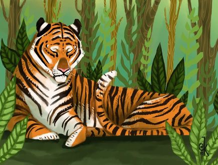 Стоковые фотографии по запросу Рисунок тигра