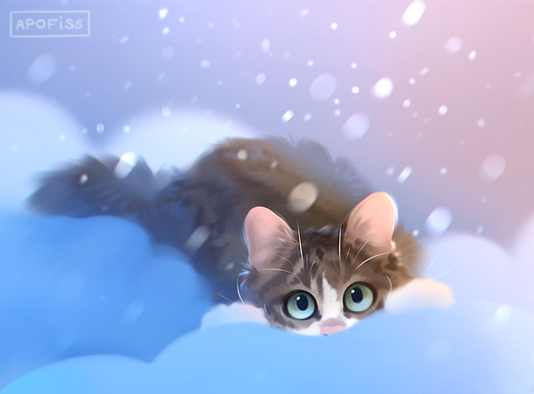 Фото Кошка в снегу, by Apofiss
