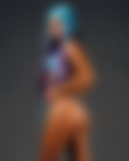 Фото Модель Darya Yarets / Дарья Ярец с голубыми волосами с фиолетовыми кончиками, фотограф Алексей Трифонов