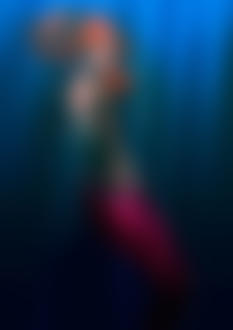Фото Полуобнаженная рыжеволосая русалка под водой, by MeryChess