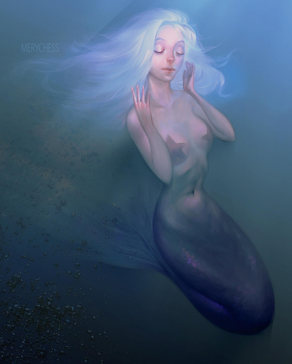 Фото Белокурая русалка под водой, by MeryChess