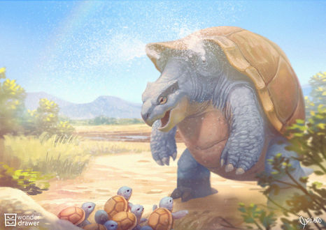 Фото Blastoise / Бластойз и Squirtle / Сквиртл из аниме Pokemon / Покемон, by JaimeQuianoJr