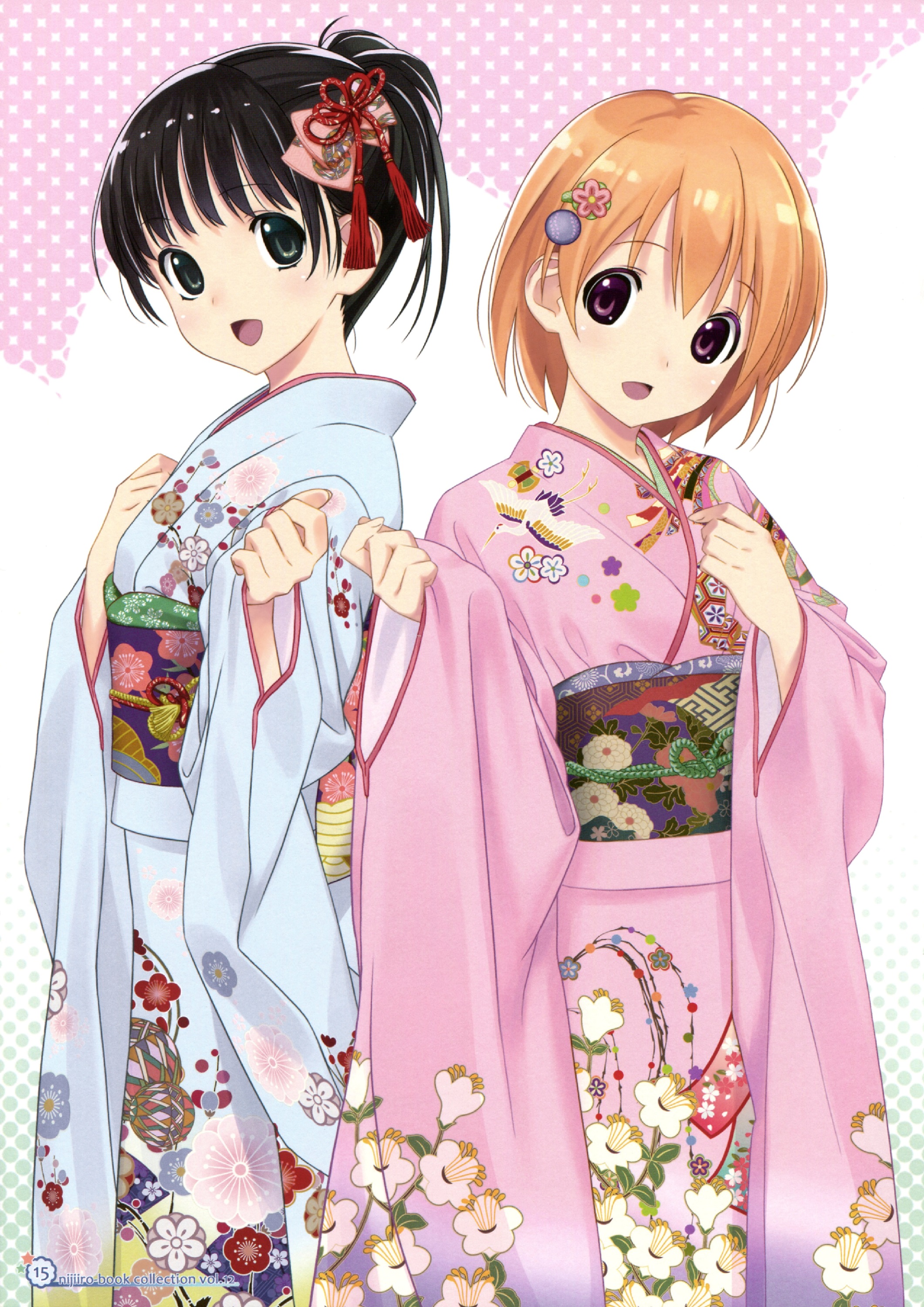 Фото Две милые девочки в кимоно, by Koutaro