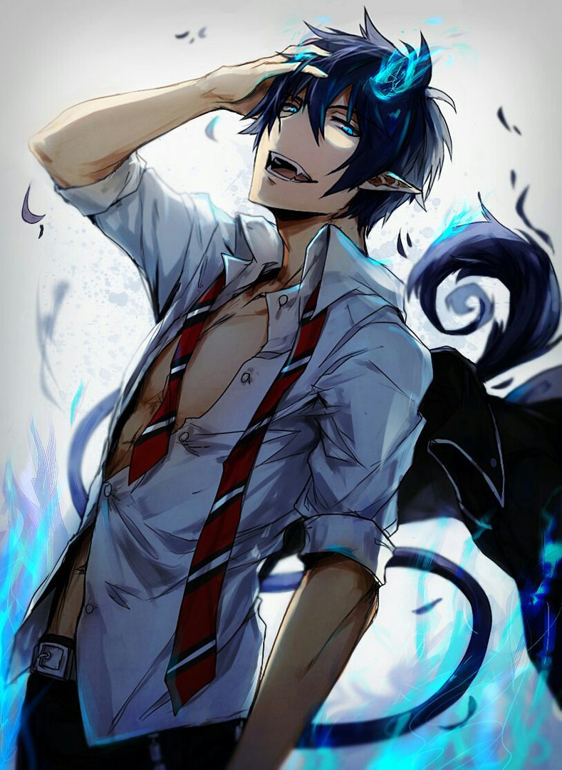 Фото Rin Okumura в расстегнутой рубашке из аниме Ao no Exorcist / Синий  Экзорцист