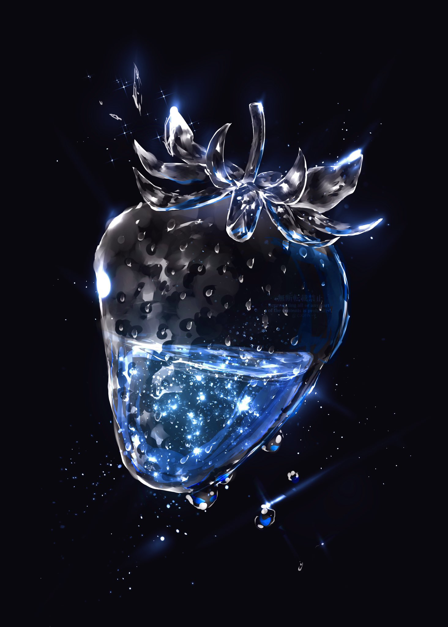 Фото Хрустальная клубника, заполненная водой со звездами, by cocon