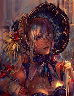 Фото Девушка в шляпке в пенсне, by Luna Clarion
