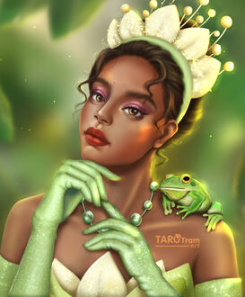 Фото Princess Tiana / Принцесса Тиана и Charmed prince / Заколдованный принц из мультфильма The Princess and the Frog / Принцесса и лягушка, by TaroTram