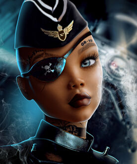 Фото Фото девушки в пилотке с повязкой на глазу, персонаж из кинофильма Небесный капитан, by MiniDem (© Ignat3), добавлено: 30.09.2021 20:40