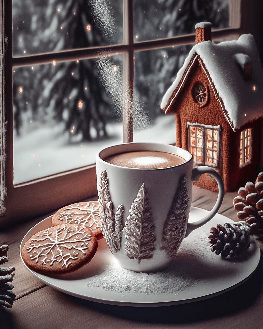 Чашка кофе на снегу: подборка картинок