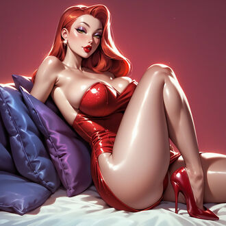 Фото Джессика Рэббит / Jessica Rabbit - мультипликационный персонаж детективных нуар-романов о кролике Роджере